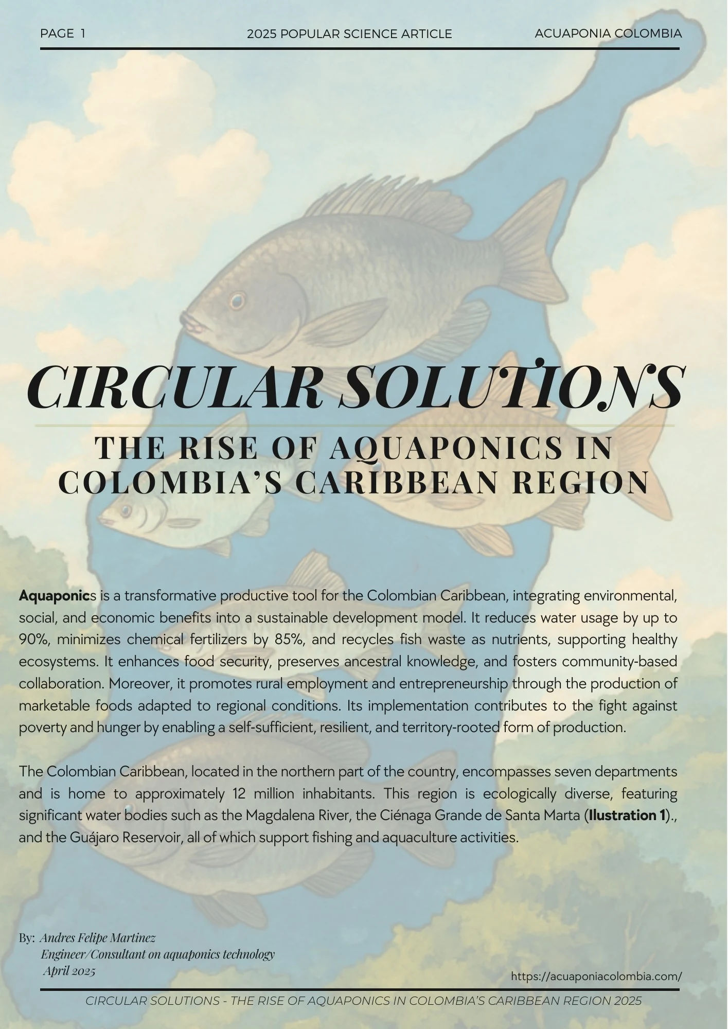 CIRCULAR SOLUTIONS THE RISE OF AQUAPONICS IN COLOMBIA’S CARIBBEAN REGION. Página 1 de 9.